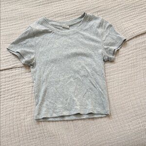 Aritzia Light Heather Gray Short Sleeve Crew Tee